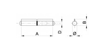 V2A Edelstahl Schweißband 2-teilig mit festem Dorn