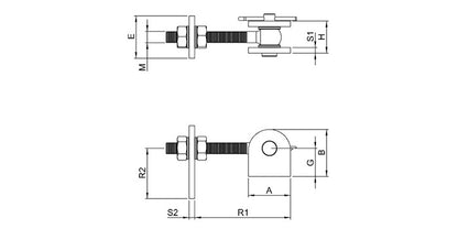 V2A Edelstahl Torband 180°