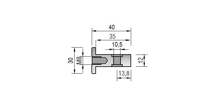 V2A Edelstahl Adapter für Gewindestift