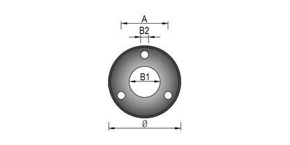 V2A Edelstahl Ronde mit 4x Bohrung - Rundschliff & Fase