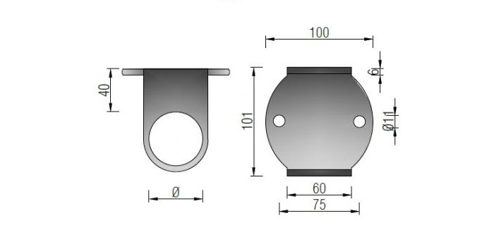 V2A Edelstahl Wandanker