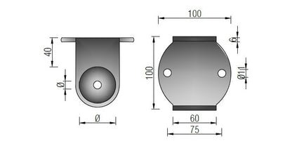 V2A Edelstahl Wandanker