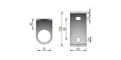 V2A Edelstahl Wandanker