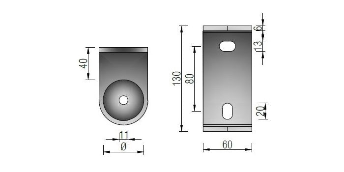 V2A Edelstahl Wandanker