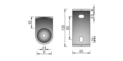 V2A Edelstahl Wandanker