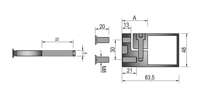 V2A Edelstahl Klemmhalter für Wandanker