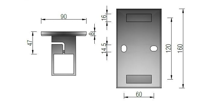 V2A Edelstahl Wandanker