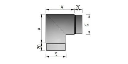 V4A Edelstahl Steckfitting 90° Ecke