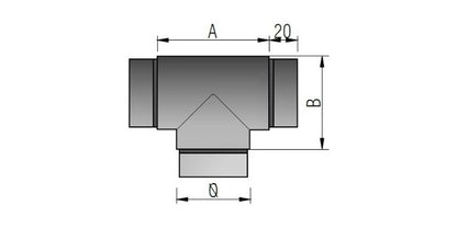 V2A Edelstahl Steckfitting T-Stück