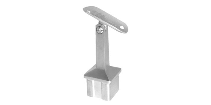 V2A Edelstahl Handlaufstütze mit Gelenk - für Quadratrohr