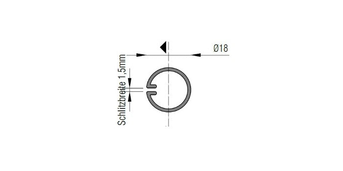V2A Edelstahl Klemmprofil Ø18 mm
