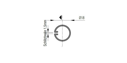 V2A Edelstahl Klemmprofil Ø18 mm