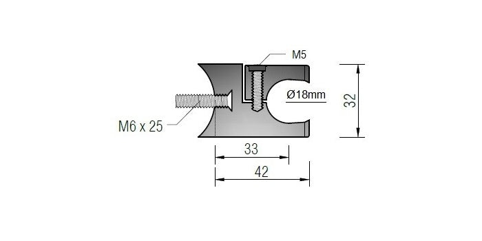 V2A Edelstahl Klemmhalter für Klemmprofil