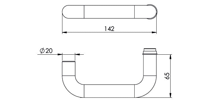 V2A Edelstahl Türdrücker lose