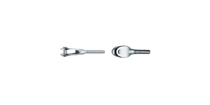 V4A Edelstahl Gabel mit Links-Außengewinde