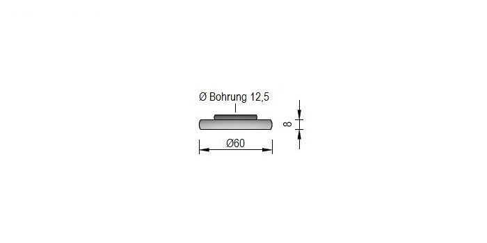 V2A Edelstahl Adapterplatte mit Bohrung