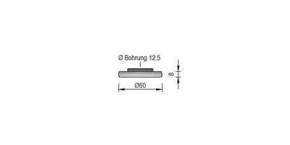 V2A Edelstahl Adapterplatte mit Bohrung