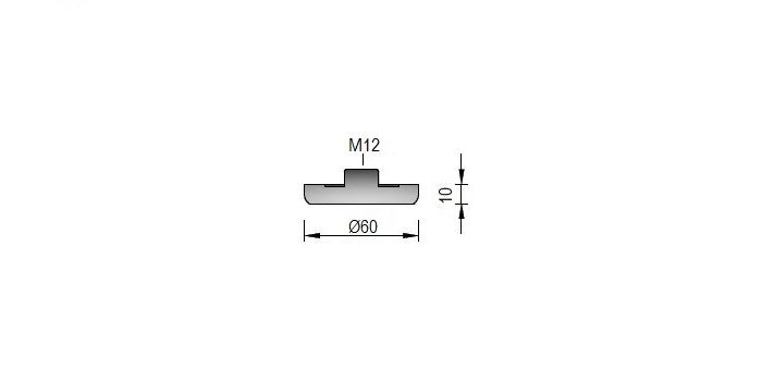 V2A Edelstahl Adapterplatte mit Gewinde