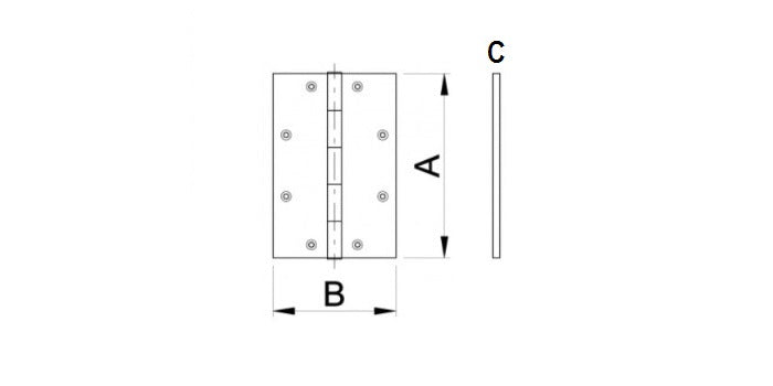 V2A Edelstahl Scharnier