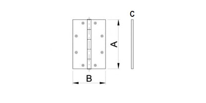 V2A Edelstahl Scharnier