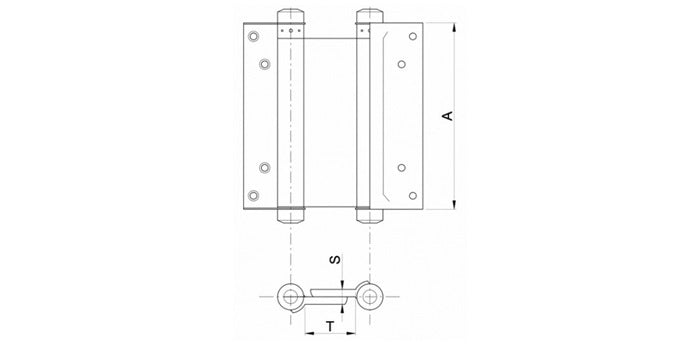 V2A Edelstahl Pendeltürscharnier