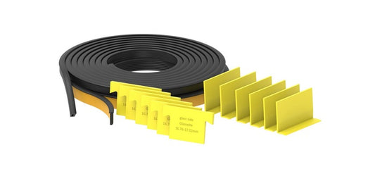Gummi Set für Aluminium Ganzglasgeländer Profile - Glasstärke 16.76 - 17.52 mm
