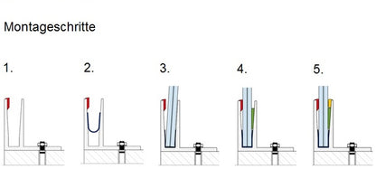 Aluminium Ganzglasgeländerprofil aufgesetzte Montage - schwere Ausführung