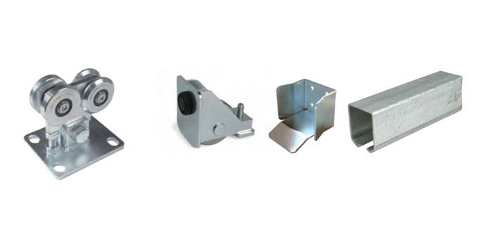 Stahl verzinkt Schiebetor KOMPLETT-SET