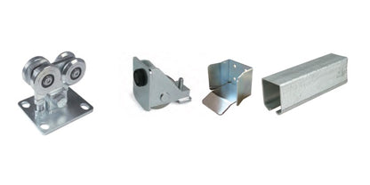 Stahl verzinkt Schiebetor KOMPLETT-SET