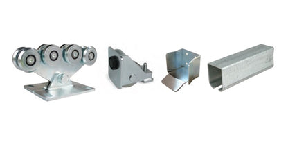 Stahl verzinkt Schiebetor KOMPLETT-SET