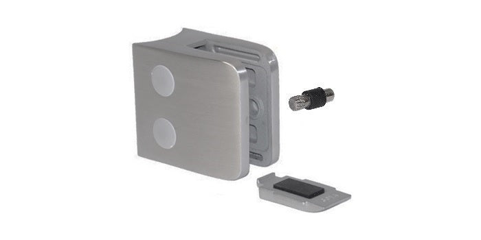 Modell 140 - Zink roh Glasklemme / Glashalter 52 x 52 x 32,5 mm