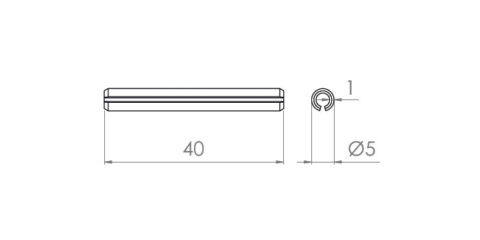 Verbindungsstift für ALU-Vordachprofil