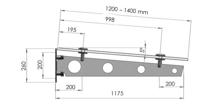 Vordachsystem - V2A Edelstahl Vordachschwert
