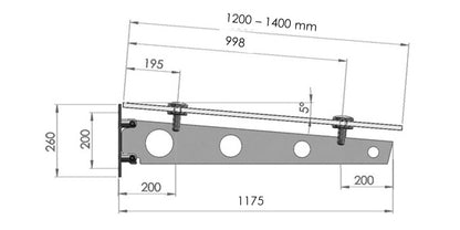 Vordachsystem - V2A Edelstahl Vordachschwert