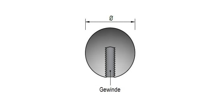 V2A Edelstahl Kugel Vollmaterial mit Gewinde